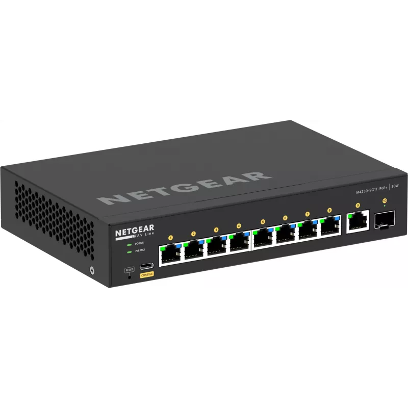 Managed switch NETGEAR GSM4210PD-100EUS 8x1G PoE+ 110W 1xSFP