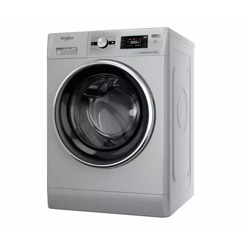 Whirlpool AWG 1114SD vrijstaande industriële wasmachine met voorlader, 11 kg, 1350 tpm, zilver