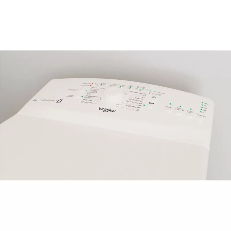 Whirlpool TDLR 6040L PL/N vrijstaande bovenlader wasmachine, 6 kg, 1000 tpm, wit