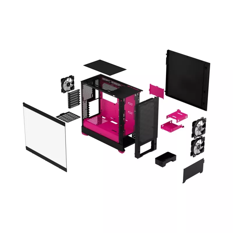 FRACTAL DESIGN Fractal Design Pop Air RGB Magenta Core TG Clear Tint