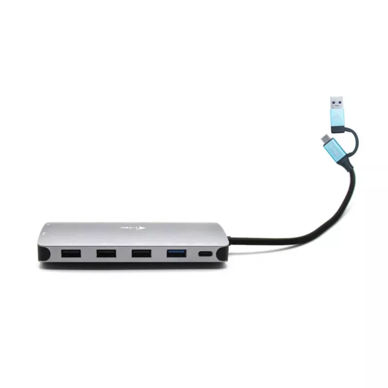 i-tec USB 3.0 USB-C/Thunderbolt 3x Display Metal Nano Dock met LAN + Power Delivery 100 W