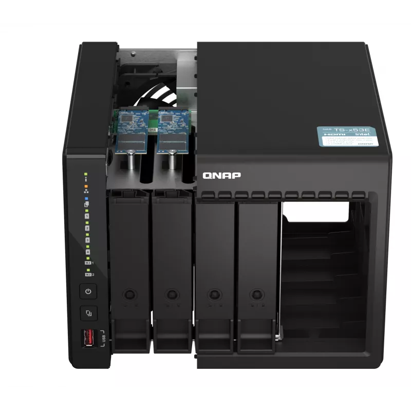 QNAP TS-453E NAS tower Intel® Celeron® J6412 8 GB 0 TB QNAP QTS zwart