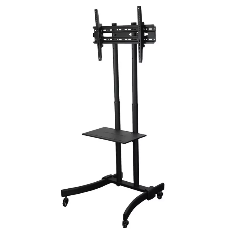 Techly ICA-TR23 mobiele tv-standaard op wielen, 32-70 inch, 40 kg, met plank