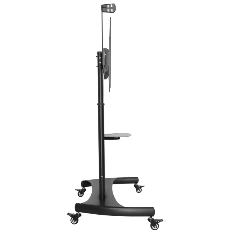 Techly stalen trolley-vloerstandaard met in hoogte verstelbare steun voor tv van 60'' op 100''