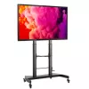 Techly stalen trolley-vloerstandaard met in hoogte verstelbare steun voor tv van 60'' op 100''