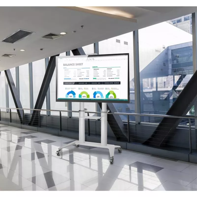Techly ICA-TR49W multimedia-wagen/standaard wit voor flatscreen