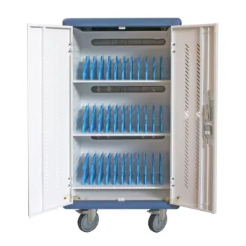 Techly geventileerd laadstation trolley 30 notebook of smartphone zwart/grijs