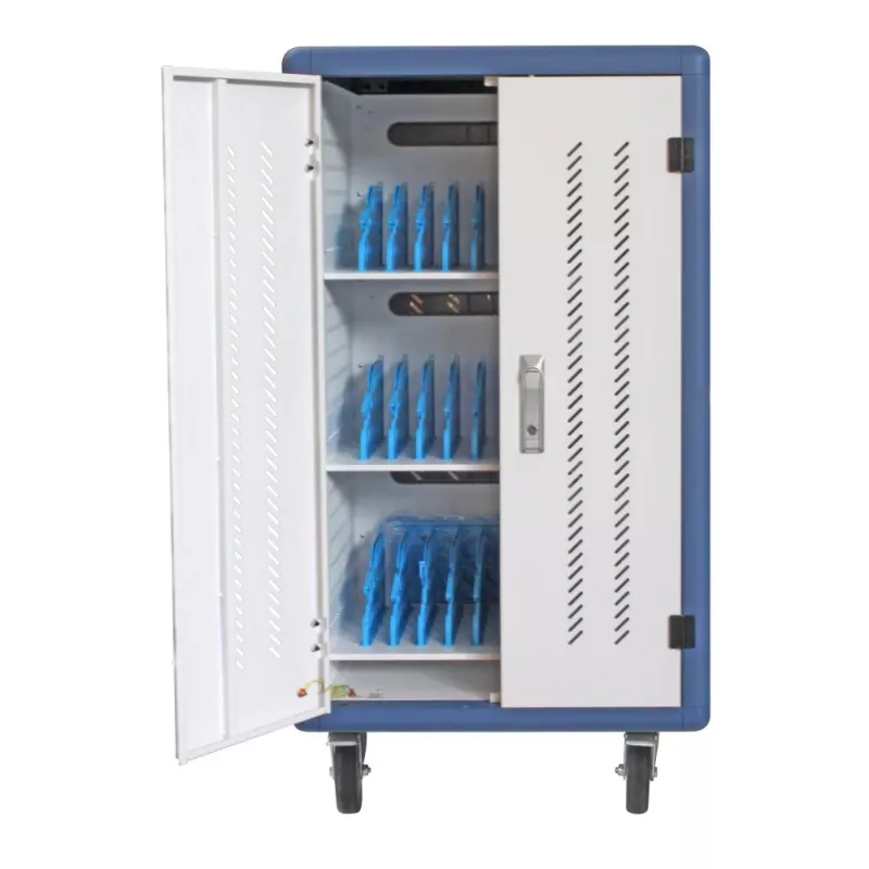 Techly geventileerd laadstation trolley 30 notebook of smartphone zwart/grijs