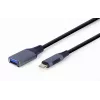 GEMBIRD USB 3.0 OTG Type-C- naar USB Type-A-kabel (CM/AF), Space Gray