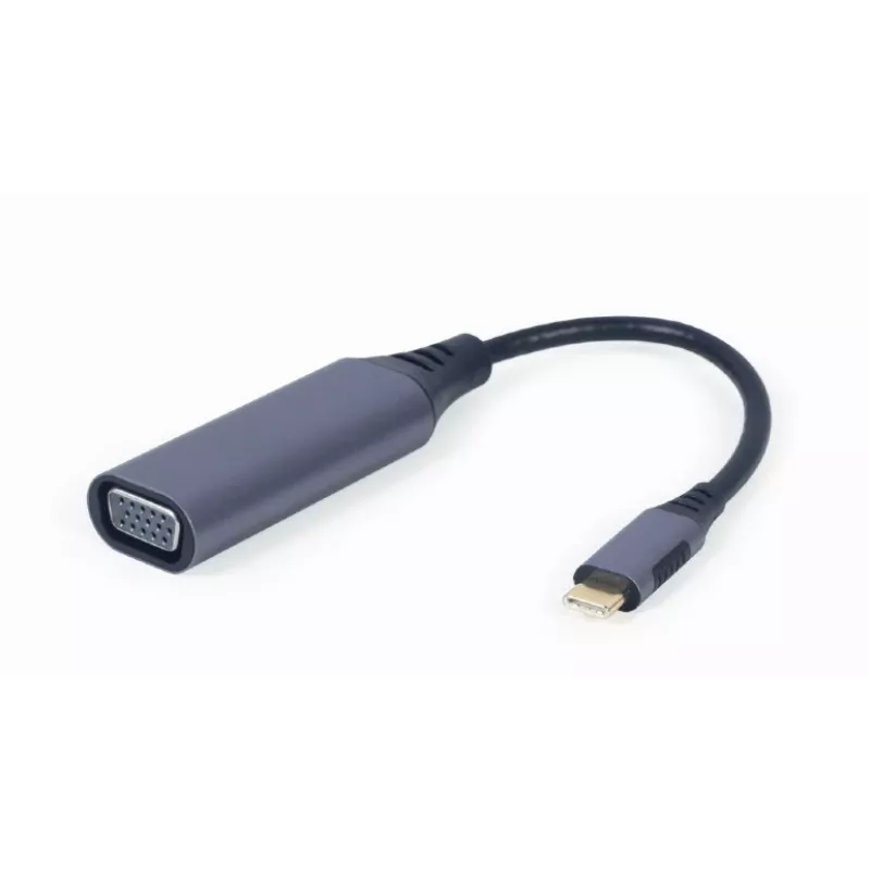 GEMBIRD USB Type-C-naar-VGA-displayadapter, 15 cm, Space Gray