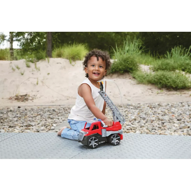 Lena TRUXX SM04535, brandweerauto, 2 jaar, rubber, staal, grijs, rood