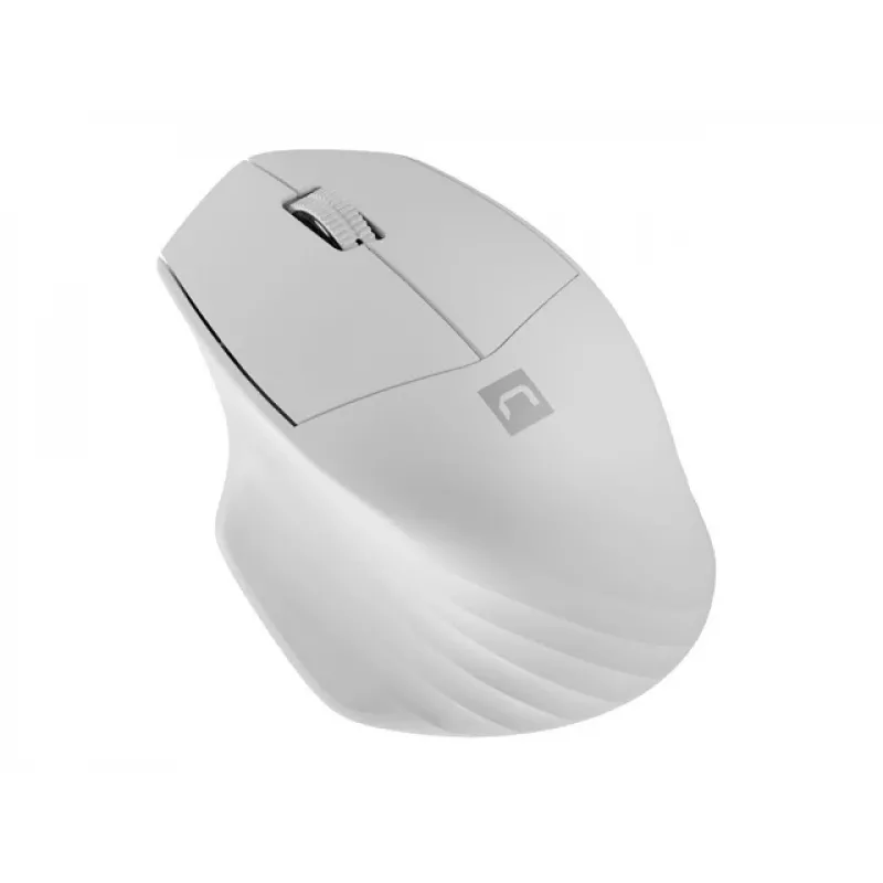 Draadloze Bluetooth optische muis NATEC Siskin 2 — 1600 DPI, Bluetooth 5.0, rechtshandig, wit