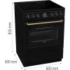 Gorenje GECS6B71CLB fornuis elektrisch keramische kookplaat zwart