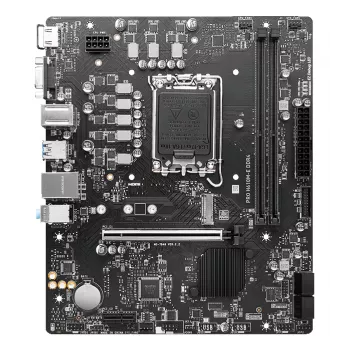 Moederbord MSI PRO H610M-E DDR4 LGA 1700 micro ATX, Intel H610, 2x DDR4 DIMM, max 64GB, M.2, 4x SATA III, HDMI 2.1