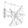 LogiLink BP0016 tv-wandbeugel, 23-55 inch, kantelbaar/draaibaar, max. 30 kg