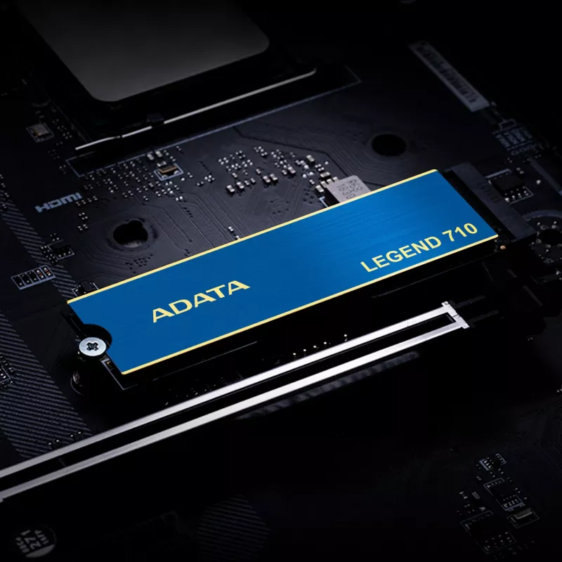 SSD M.2 ADATA LEGEND 710 256 GB — PCIe 3.0 NVMe, lezen 2100 MB/s, schrijven 1000 MB/s