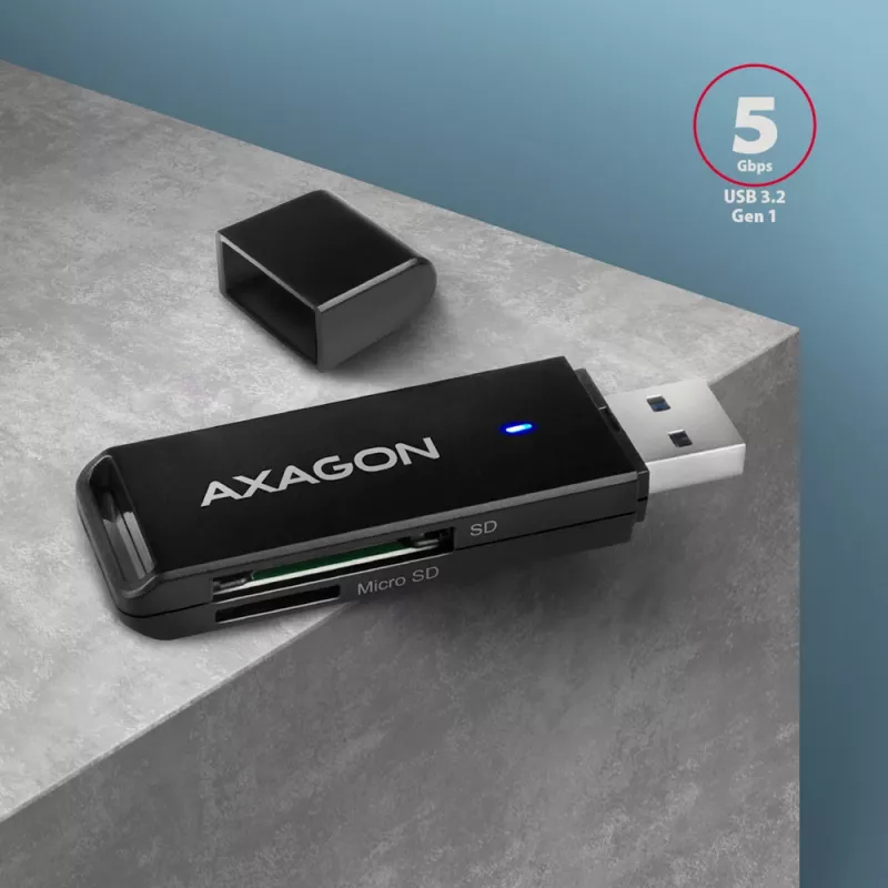 Kaartlezer Axagon CRE-S2N USB 3.2 Gen 1 Type-A zwart