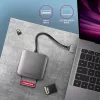 Axagon CRE-S3 externe USB-A 3.2 Gen 1 3-slot & LUN SD/microSD/CF-kaartlezer USB 3.2 Gen 1 (3.1 Gen 1) Type-A grijs