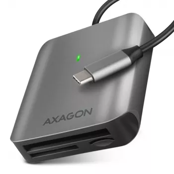 Axagon CRE-S3C aluminium highspeed USB-C 3.2 Gen 1 geheugenkaartlezer, 3 slots, UHS-II