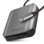Axagon CRE-S3C aluminium highspeed USB-C 3.2 Gen 1 geheugenkaartlezer, 3 slots, UHS-II