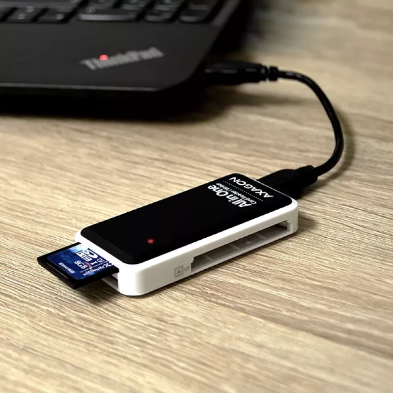 Axagon CRE-X1 externe 5-slot kaartlezer, CF, CF Type II, MMC, MMC Mobile, MMCmicro, MS Duo, MS PRO, Memory Stick (MS), MicroDrive, MicroSD...,