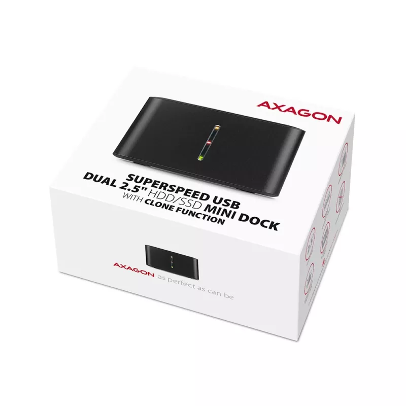 Axagon ADSA-D25 SuperSpeed USB dual 2,5 inch SSD/HDD mini-dockingstation