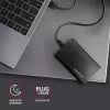 2,5 inch HDD/SSD-behuizing AXAGON EE25-A6C — SATA, USB 3.2 Gen 1 (Type-C & Type-A), aluminium, zwart