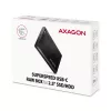 2,5 inch HDD/SSD-behuizing AXAGON EE25-A6C — SATA, USB 3.2 Gen 1 (Type-C & Type-A), aluminium, zwart