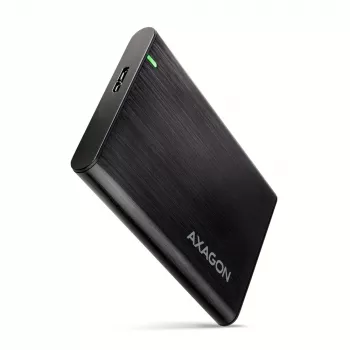 HDD/SSD-behuizing AXAGON EE25-A6M — 2,5 inch SATA, USB 3.2 Gen 1 (5 Gbit/s), Micro-USB B naar USB Type-A, aluminium, zwart