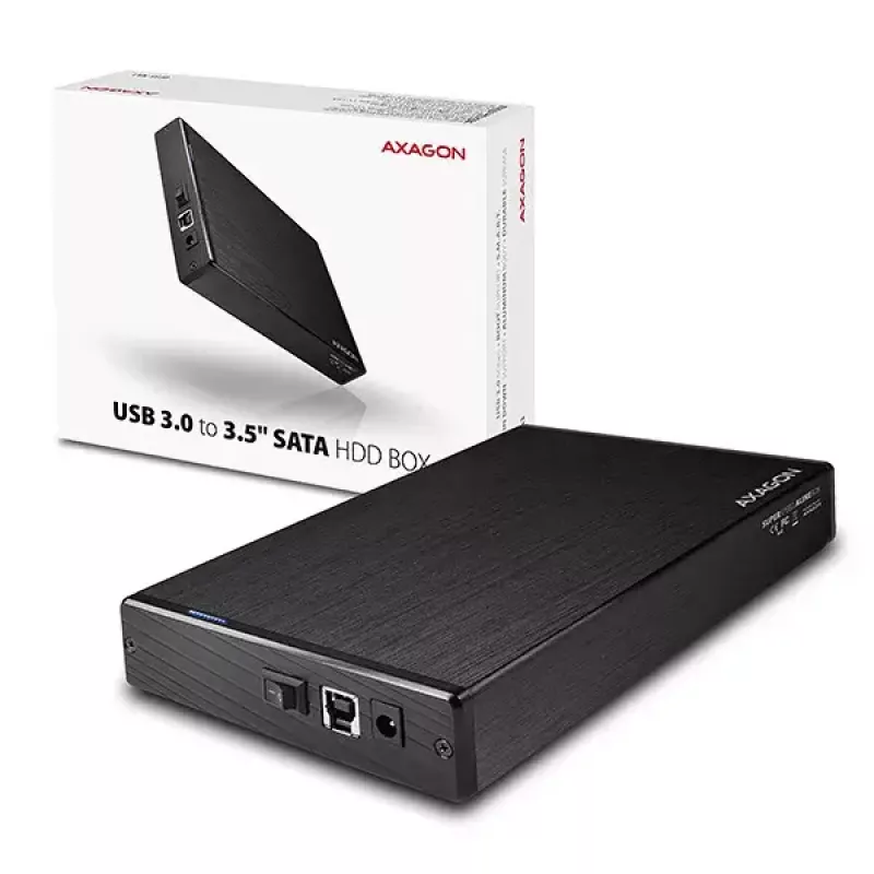 Axagon EE35-XA3 compacte aluminium USB 3.2 Gen 1 externe behuizing SATA voor 3,5 inch harde schijven