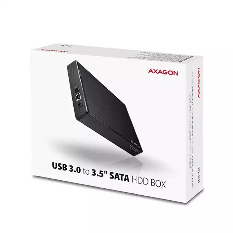 Axagon EE35-XA3 compacte aluminium USB 3.2 Gen 1 externe behuizing SATA voor 3,5 inch harde schijven