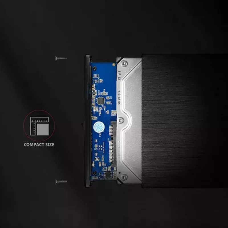 Axagon EE35-XA3 compacte aluminium USB 3.2 Gen 1 externe behuizing SATA voor 3,5 inch harde schijven