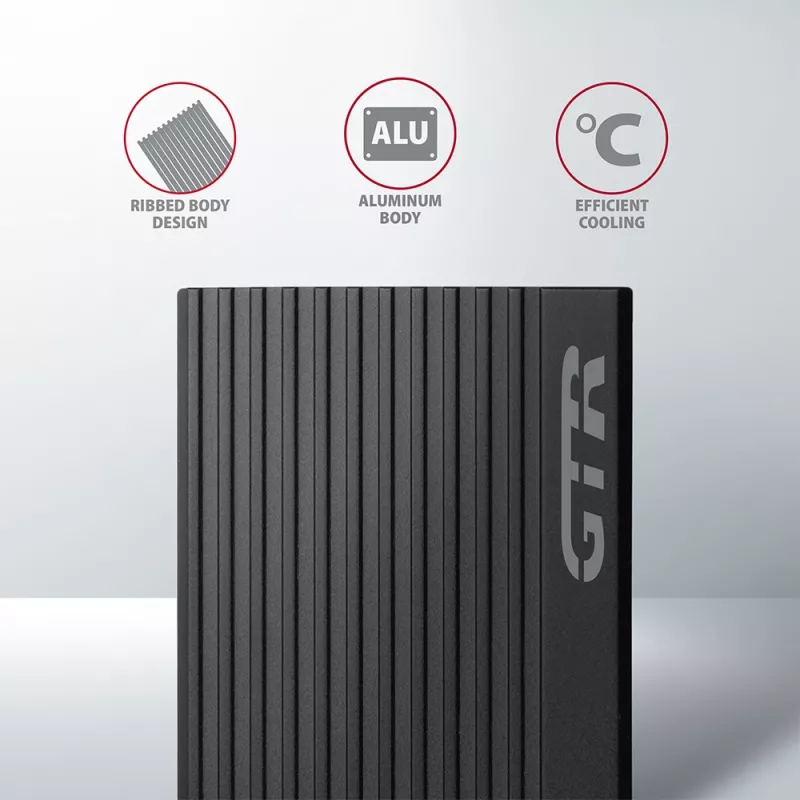 Axagon EEM2-GTR externe USB-C 3.2 Gen 2 metalen behuizing voor M.2 NVMe SSD's