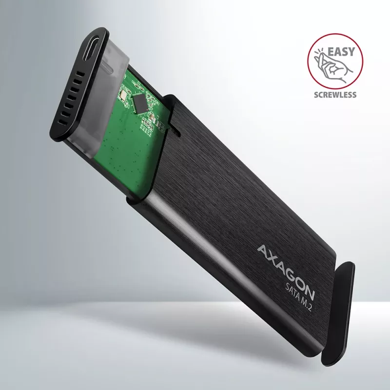 SSD-behuizing Axagon EEM2-SBC USB-C 3.2 Gen 2 zwart M.2