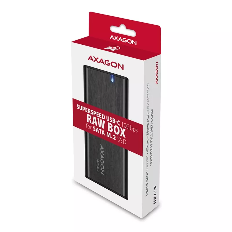SSD-behuizing Axagon EEM2-SBC USB-C 3.2 Gen 2 zwart M.2