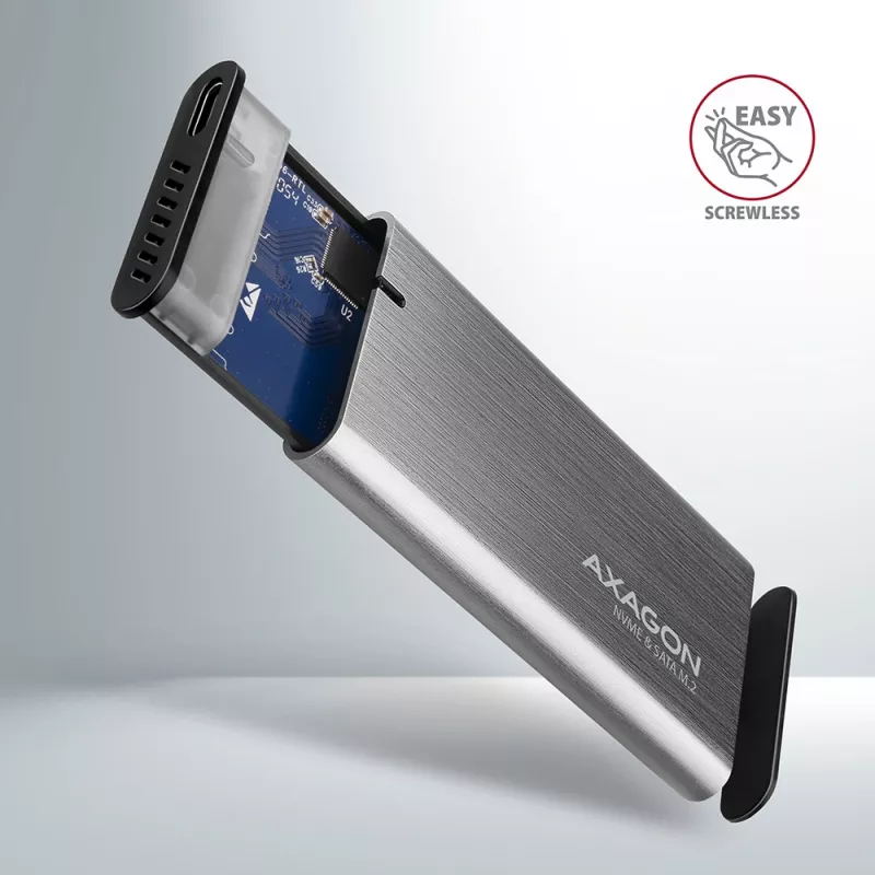 Axagon EEM2-SG2 SuperSpeed+ USB-C - M.2 NVMe & SATA SSD RAW-box