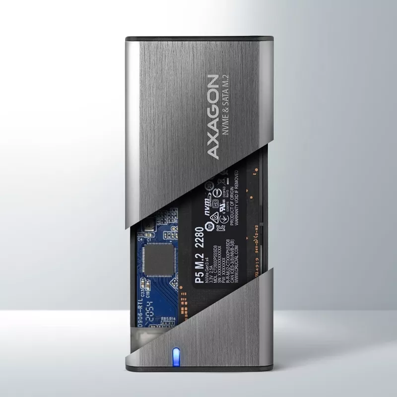 Axagon EEM2-SG2 SuperSpeed+ USB-C - M.2 NVMe & SATA SSD RAW-box