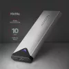 Axagon EEM2-UG2 externe USB-C 10Gbps metalen behuizing voor M.2 NVMe SSD's. zilver