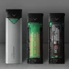 Axagon EEM2-UG2 externe USB-C 10Gbps metalen behuizing voor M.2 NVMe SSD's. zilver