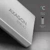 Axagon EEM2-UG2 externe USB-C 10Gbps metalen behuizing voor M.2 NVMe SSD's. zilver