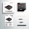 Axagon RSS-CD09 2,5 inch SSD/HDD-inbouwframe voor DVD-slot 9,5 mm LED ALU interfacekaarten/adapters intern SATA