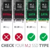 Axagon RSS-M2SD SATA - M.2 SATA SSD, interne 2,5 inch ALU-box, zilver
