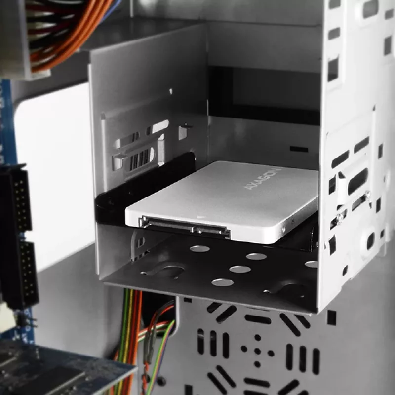 Axagon RSS-M2SD SATA - M.2 SATA SSD, interne 2,5 inch ALU-box, zilver
