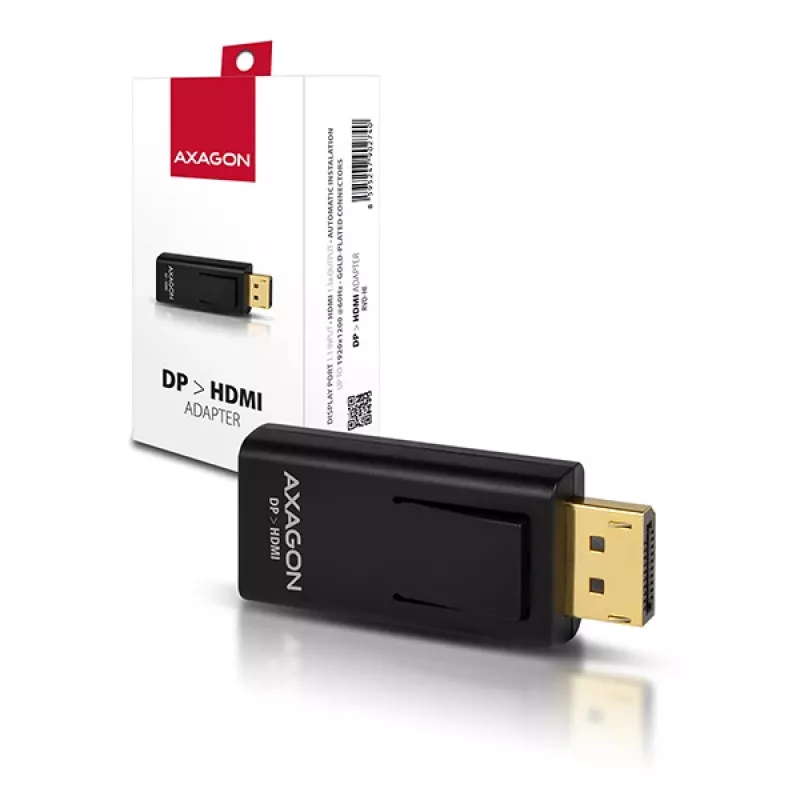 Kabel-geslachtsomvormer Axagon RVD-HI DisplayPort naar HDMI zwart