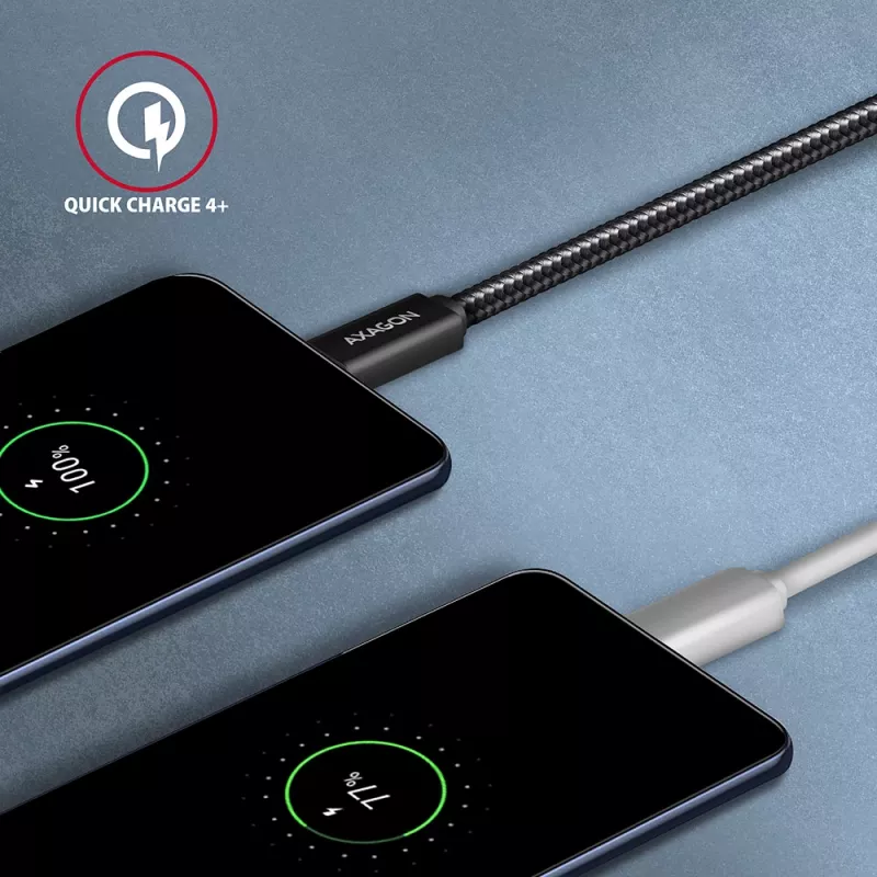 Axagon BUCM32-CM10AB SPEED+ USB-C USB 20Gbps/100W kabel 1 m