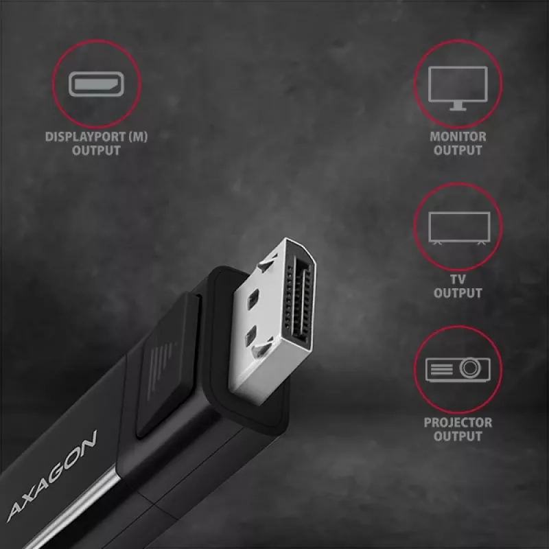 Axagon RVC-DPC USB-C -> DisplayPort kabel 1,8 m 4K/60Hz