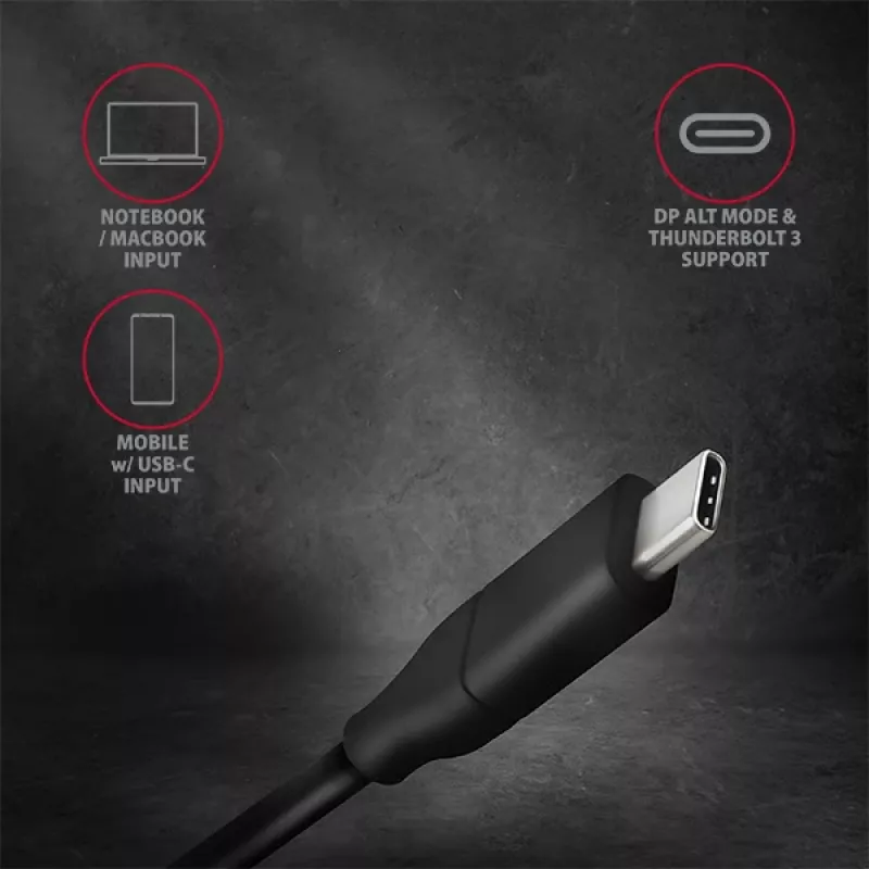 Axagon RVC-DPC USB-C -> DisplayPort kabel 1,8 m 4K/60Hz