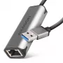 2.5 Gigabit Ethernet-adapter AXAGON ADE-25R — USB Type-C, 10/100/1000/2500 Mbit, 5000 Mbit/s, aluminium, grijs