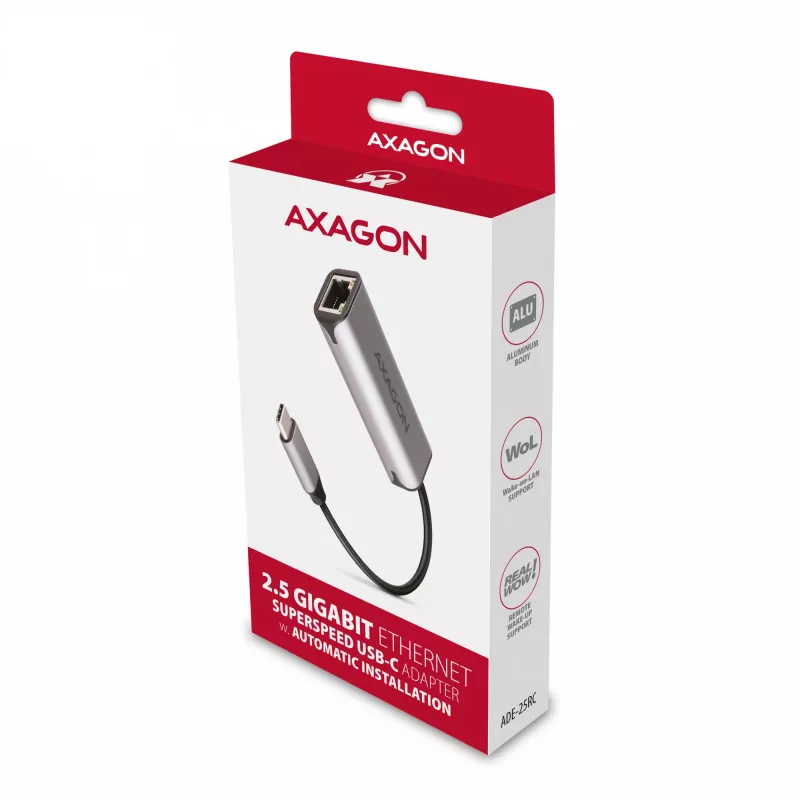 Axagon ADE-25RC SuperSpeed USB-C 2,5 Gigabit Ethernet-adapter