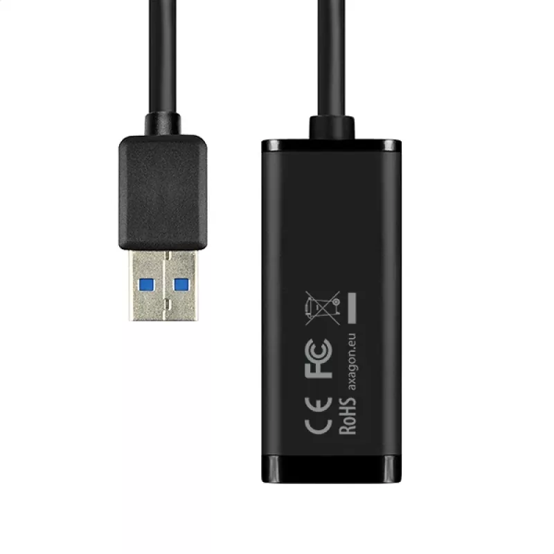 Axagon ADE-SR USB-A Gigabit Ethernet-adapter, bekabeld, USB, Ethernet, 1000 Mbit/s, zwart
